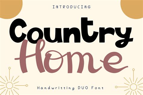 Country Home Duo Style Font By AchiArt Creative Fabrica