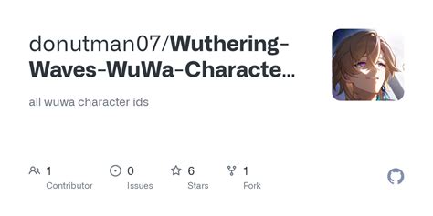 Github Donutman07wuthering Waves Wuwa Character Ids All Wuwa