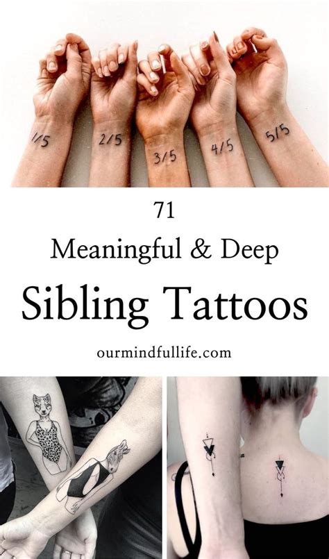 71 Meaningful and deep sibling tattoos | Sibling tattoos, Matching ...