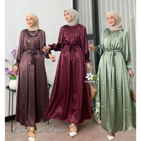 Jual GAMIS CRADENZA SHIMMER SILK BUSUI FRENDLY LUNA DRESS BAHAN