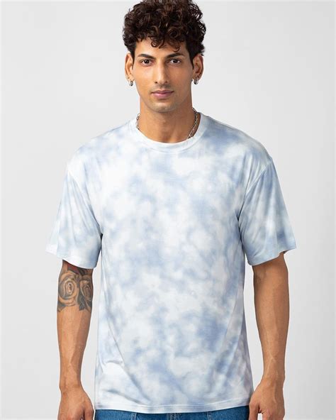 Buy Mens Blue Tie And Dye Oversized T Shirt Online At Bewakoof