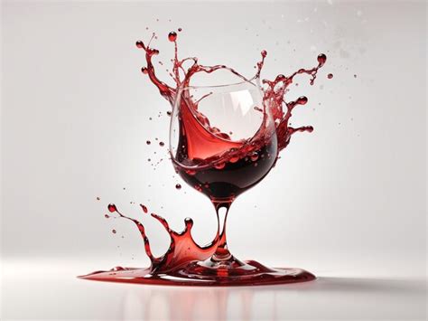 Premium Ai Image Red Wine Splash Isolated On Transparent Or White