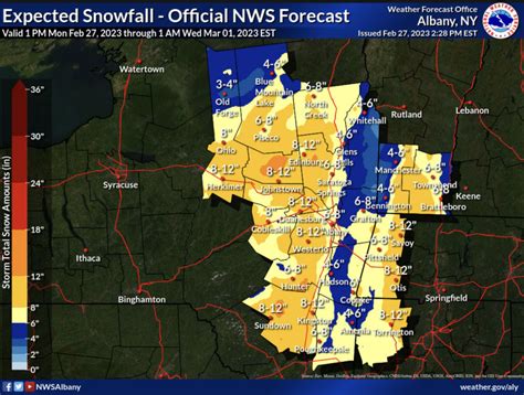 February 28 2023 Winter Weather Advisory Issued For Our Area Village Of Hudson Falls