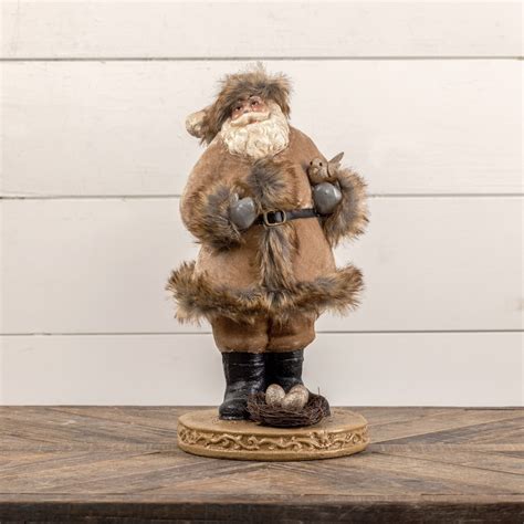 15" SANTA IN FUR COAT - Ragon House