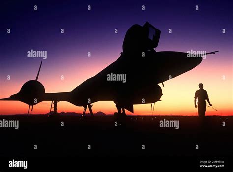 A Right Front View Of An Sr 71b Blackbird Strategic Reconnaissance