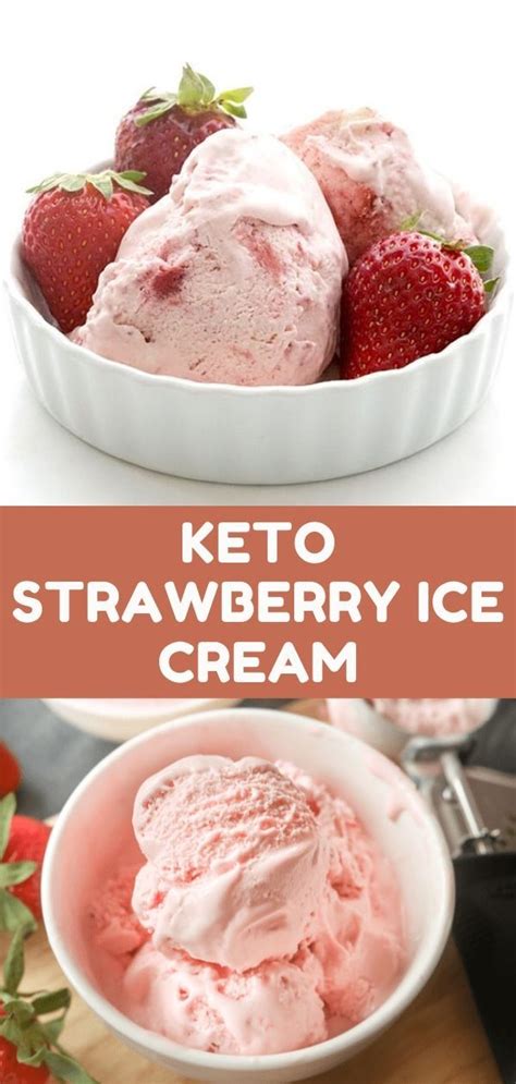 Keto Strawberry Ice Cream Pinerfood Recipe Keto Ice Cream