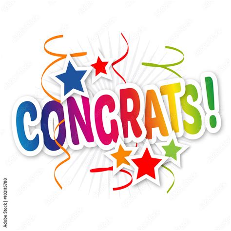 Congrats Congratulations Stock Vector Adobe Stock