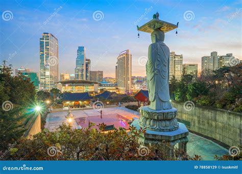 Bongeunsa Temple In The Gangnam District Of Seoul Korea Stock Image