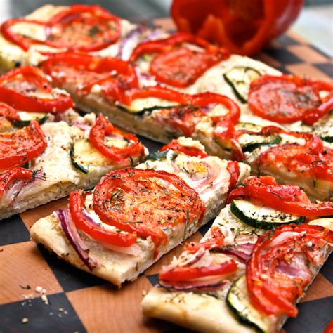 Great Summer Appetizer: Roasted Veggie Flatbread with Parmesan Cheese ...