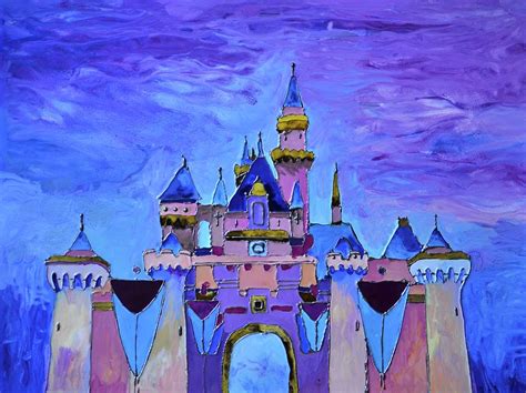 disney castle painting ideas