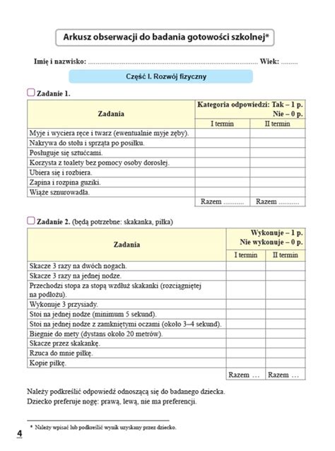 Diagnoza Arkusz Obserwacji Do Gotowości Szkolnej 9471381884