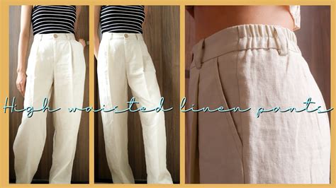 Diy High Waisted Wide Leg Pants Elastic Back Pants Elastic Back