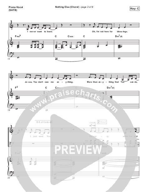 Nothing Else Choral Anthem Satb Sheet Music Pdf Cody Carnes Arr