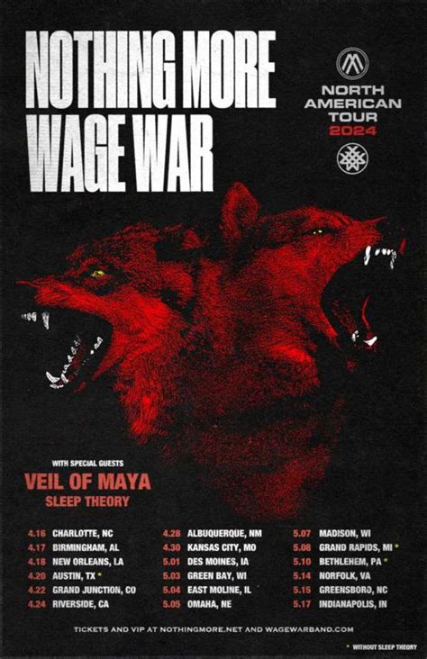 Nothing More And Wage War Announce Co Headlining Tour Ft Veil Of Maya