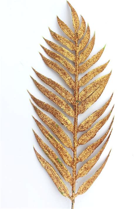 Items Similar To Tropical Gold Glitter Leaf 2 Pieces On Etsy Glitter