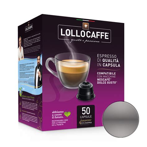 50 Capsule Lollo Caffè Miscela argento Compatibile Dolce Gusto