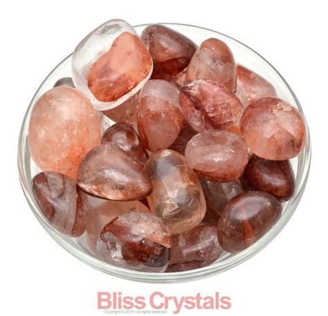 Lrg Red Quartz Crystal Tumbled Stone Madagascar Hematoid Etsy Red