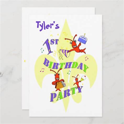 Cajun Crawfish 1st Birthday Party Invitation Zazzle