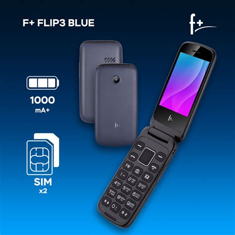 Мобильный телефон F+ Flip3, синий - купить по выгодной цене в интернет ...