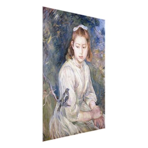 Berthe Morisot Junges Mädchen Glasbild im Hochformat 3 4 Bilderwelten