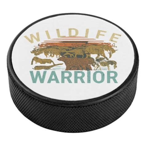 Wildlife Warrior Hockey Puck Zazzle