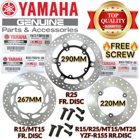 FREE SCREWYAMAHA R15 R25 MT15 MT25 YZF R155 REAR FRONT DISC PLATE