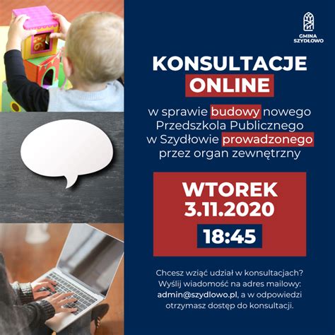 Konsultacje online w sprawie budowy nowego Przedszkola UG SZYDŁOWO