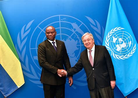 Gabon : Brice Oligui Nguema rencontre Antonio Guterres à New-York ...