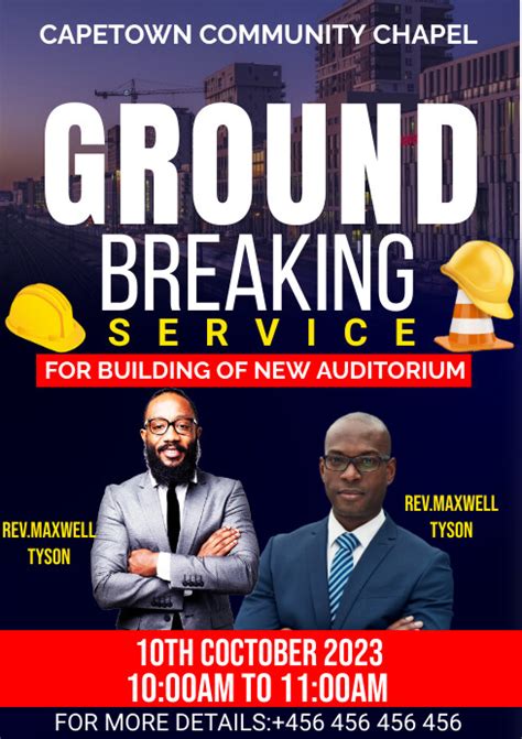 Church Ground Breaking Service Flyer Template Postermywall