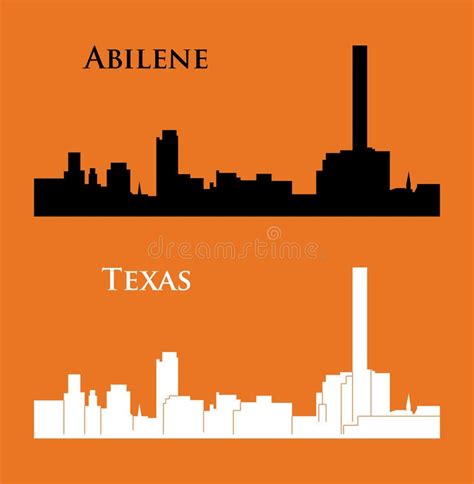 Abilene, Texas City Silhouette Stock Illustration - Illustration of ...