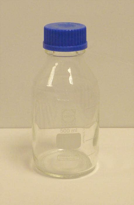 Duran Schott 500ml Cleaned And Sterilised Round Bottles With Cap 10 Pack