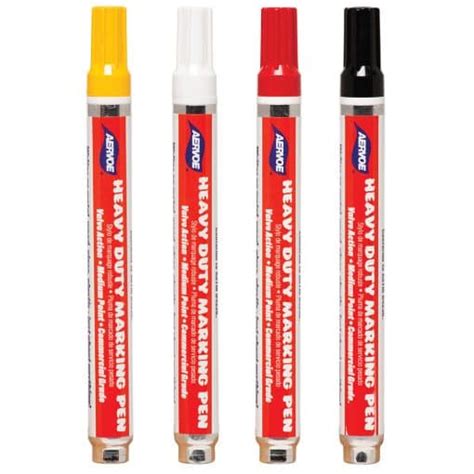 Aervoe Heavy Duty Industrial Marking Pen White Jam Industrial Supply Llc