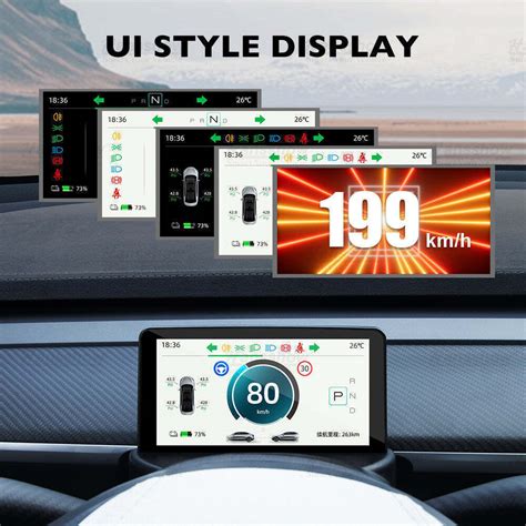 Heads Up Display Hud For Tesla Model Y Digital Dashboard Lcd