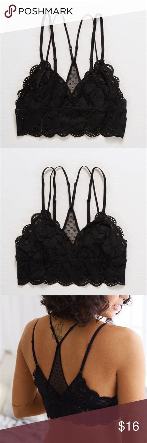 Aerie Layered Lace Racerback Bralette Small Racerback Bralette Bralette Lace