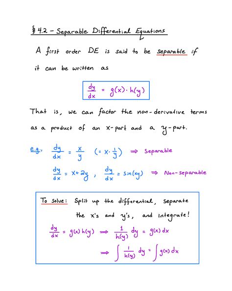 separable des lecture  separable differential equations