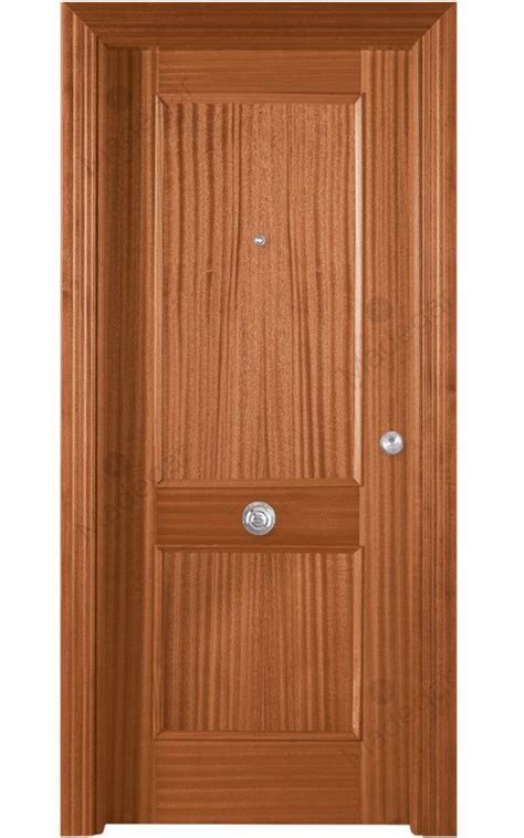 Puerta interior clásica madera Plafonada maciza 2 Cuadros sapelly