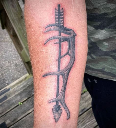 Neckboneink Tattoo Artist On Instagram Antler And Arrow Tattoo By