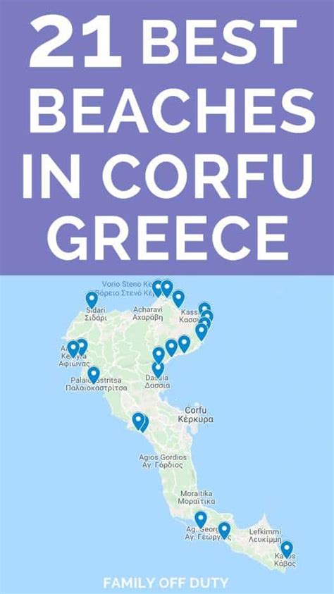 Map Of Corfu Beaches