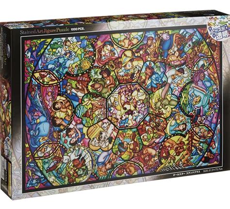 Tenyo Disney All Stars Stained Glass Translucent Jigsaw Puzzle 1000