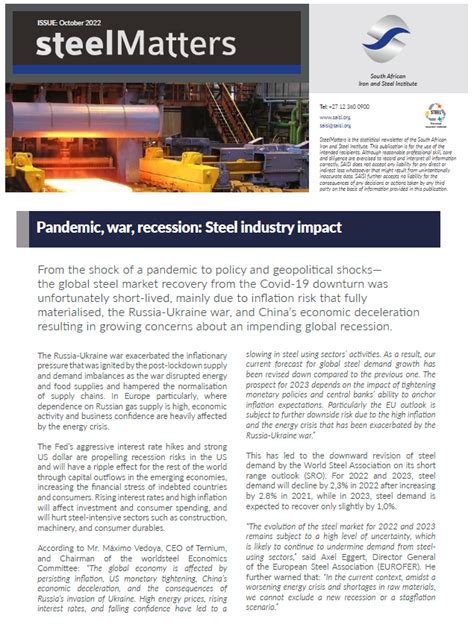 Steelmatters October 2022 South African Iron And Steel Institute