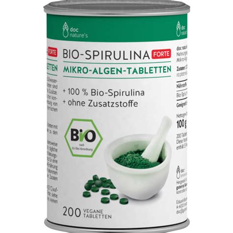 Doc Natures Bio Spirulina Forte Mikro Algen Tabletten Vamida