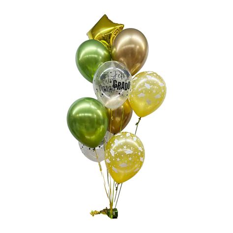 Bouquet De Globos Con Helio Grado Jade Globos Flores Y Fiestas