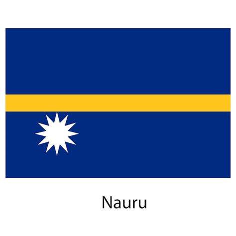 Bandera de el país nauru vector ilustración Vector Premium