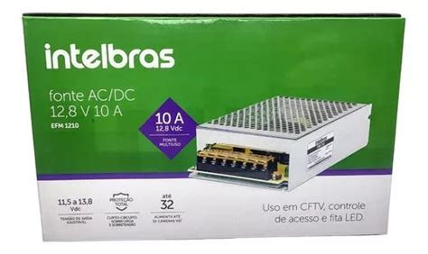 FONTE AC DC 12 8 VDC 20A EFM 1220 INTELBRAS SHOP ESCOLAR