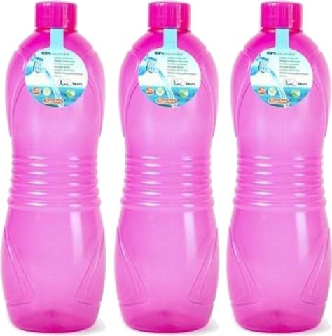 Plasticforte Drinkfles Waterfles Bidon 3x 1000 Ml Transparant