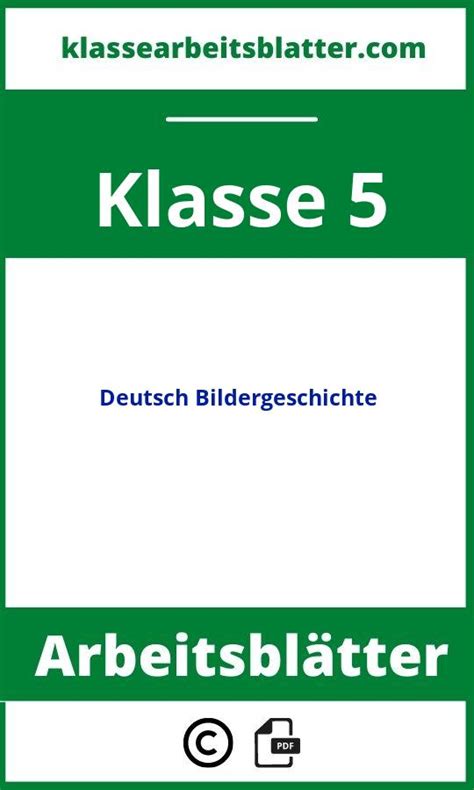 Arbeitsbl Tter Deutsch Klasse Bildergeschichte