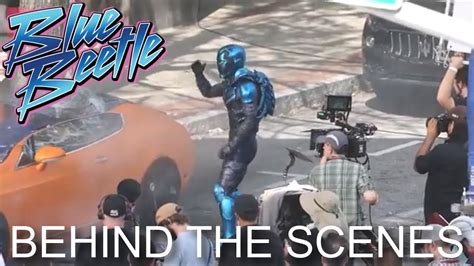 Blue Beetle Movie Behind The Scenes Xolo Maridueña In Full Costume