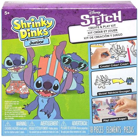 Disney Stitch Shrinky Dinks Create and Play Kit Craft Kids Art Gift