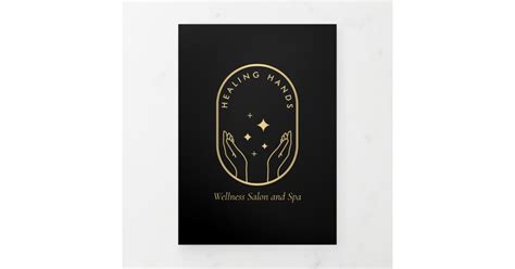 Modern Healing Hands Massage Wellness Brochure Zazzle