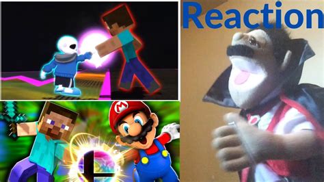 Smg4 Steve Vs Smash Bros Reaction Puppet Reaction Youtube Hot Sex Picture